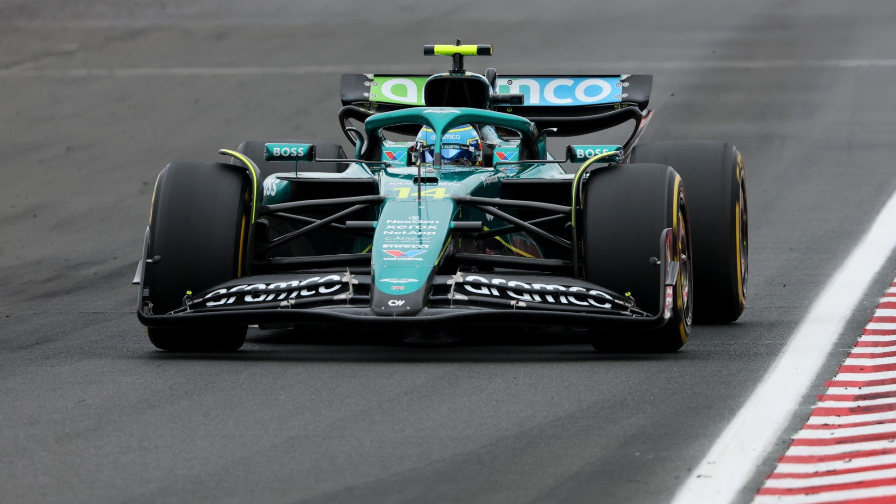 Fernando Alonso, durante el GP de Hungría de F1. (Getty)