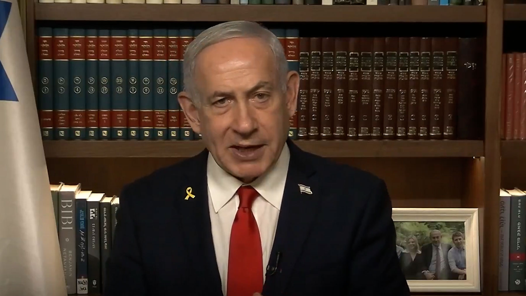 Benjamin Netanyahu durante su anuncio de este lunes 4 de agosto.
