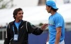 Francis Roig, nuevo entrenador de Raducanu, junto a Rafa Nadal.