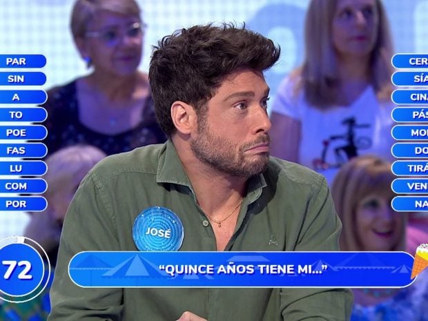 El actor José Lamuño en el plató de Pasapalabra (Atresmedia).