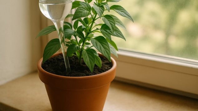 Regar las plantas en vacaciones