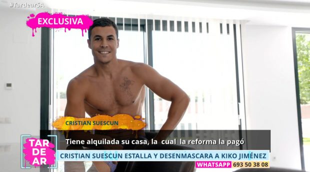 Cristian Suescun carga contra Kiko Jiménez en TardeAR. (Mediaset)