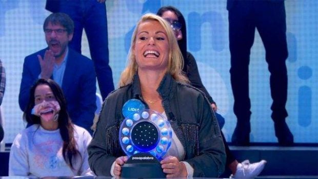 Lydia Valentín en el plato de Pasapalabra (Atresmedia).