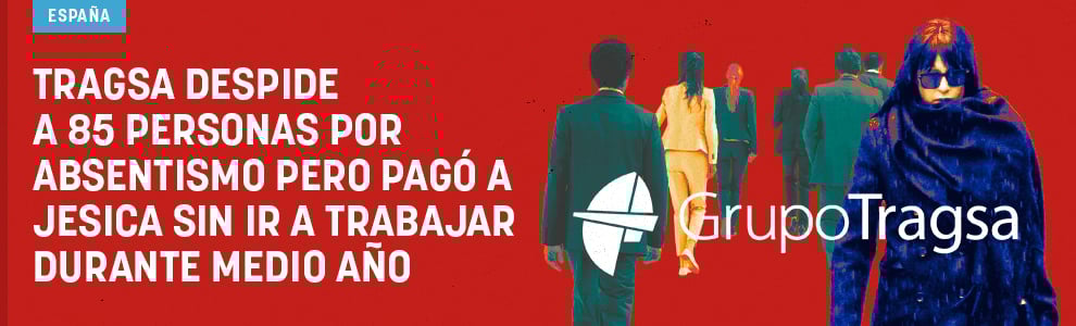 Tragsa despide a 85 personas por absentismo pero pagó a Jesica sin ir a trabajar durante medio año