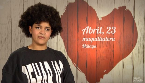 Abril, participante de 'First Dates'. (Mediaset)