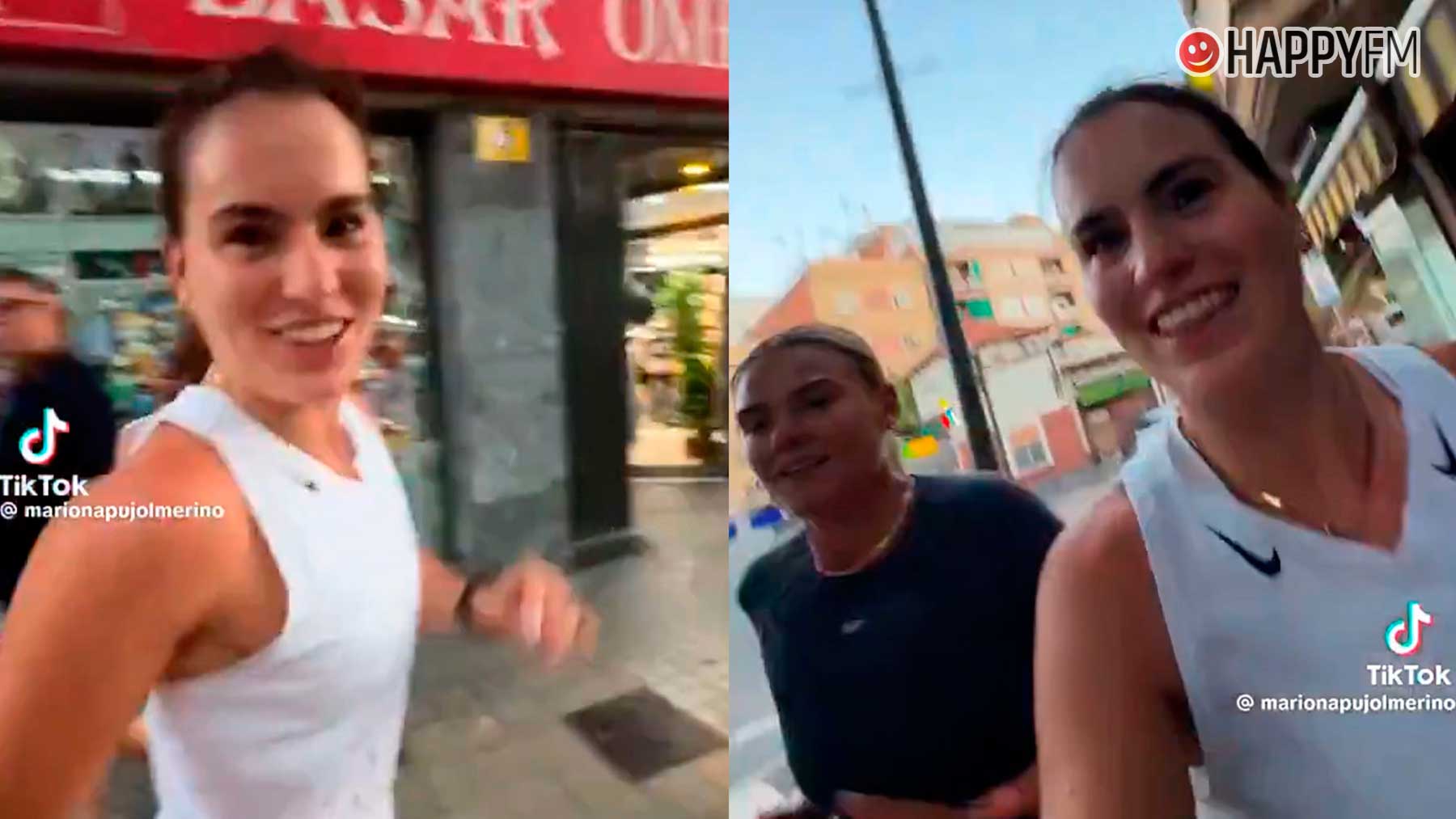 La influencer Mariona Pujol en su polémico vídeo «corriendo por barrios chungos» (TikTok).
