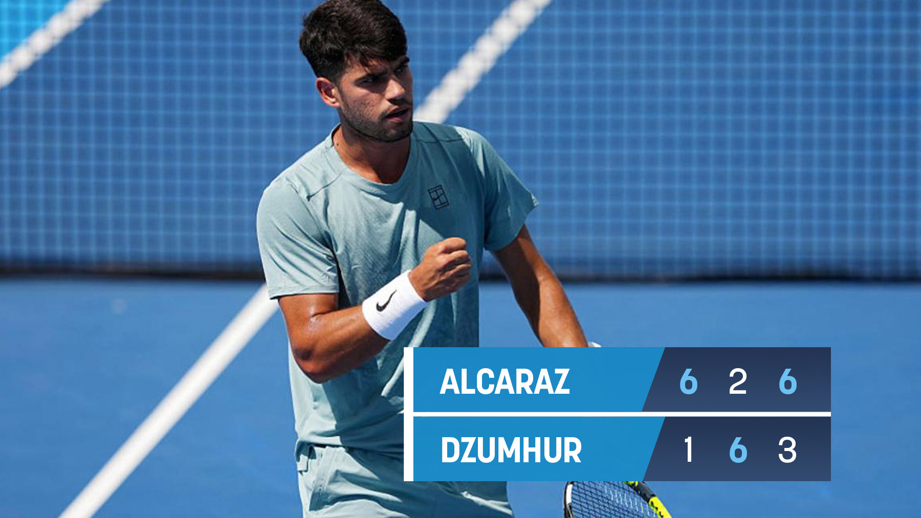Carlos Alcaraz vence a Dzumhur en Cincinnati.