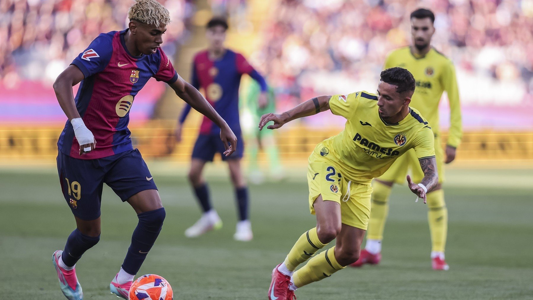 Lamine Yamal, en el FC Barcelona-Villarreal. (Europa Press)