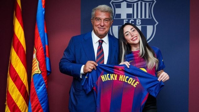 Laporta y Nicki Nicole