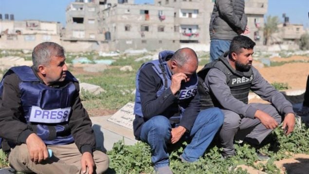 periodistas gaza