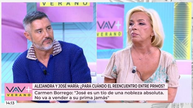 Pepe del Real y Carmen Borrego en Vamos a ver. (Mediaset)