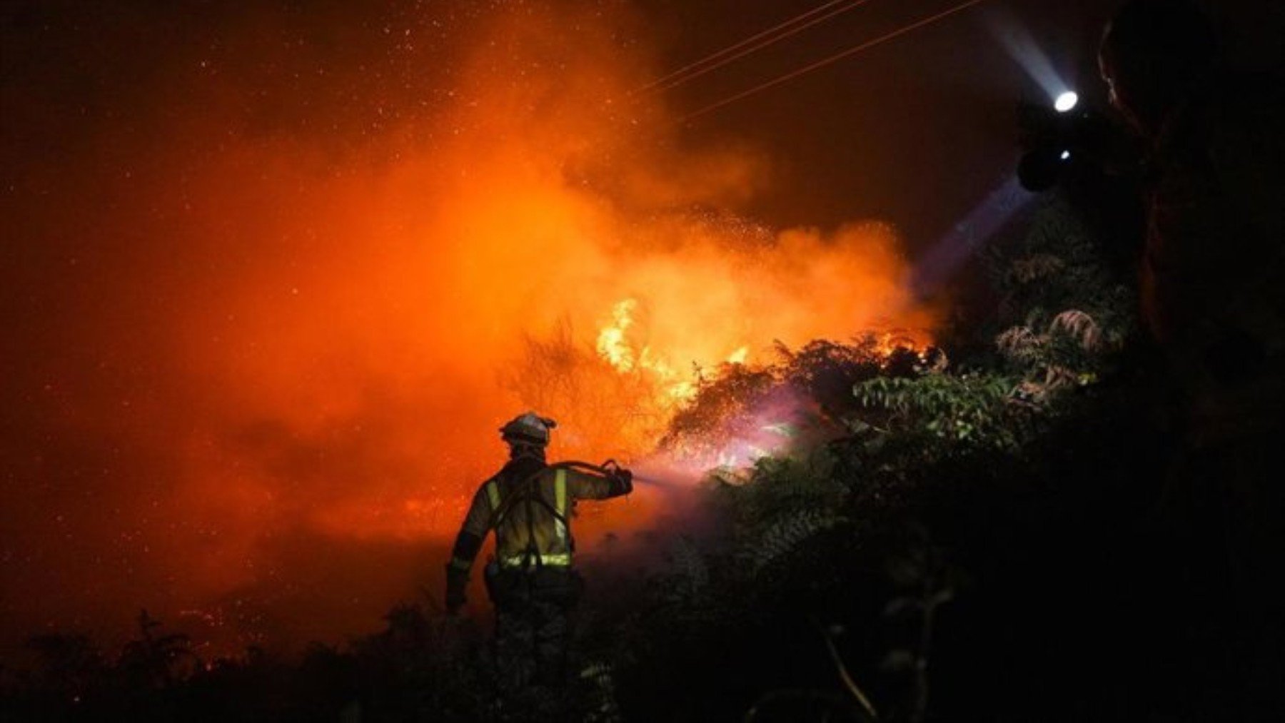 Imagen del incendio de Las Médulas. (EP)