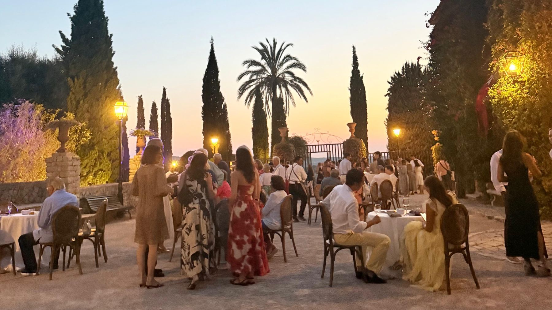 Puesta de sol en Son Collell durante el cóctel de la Orden de Malta.