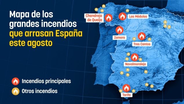 Incendios España mapa