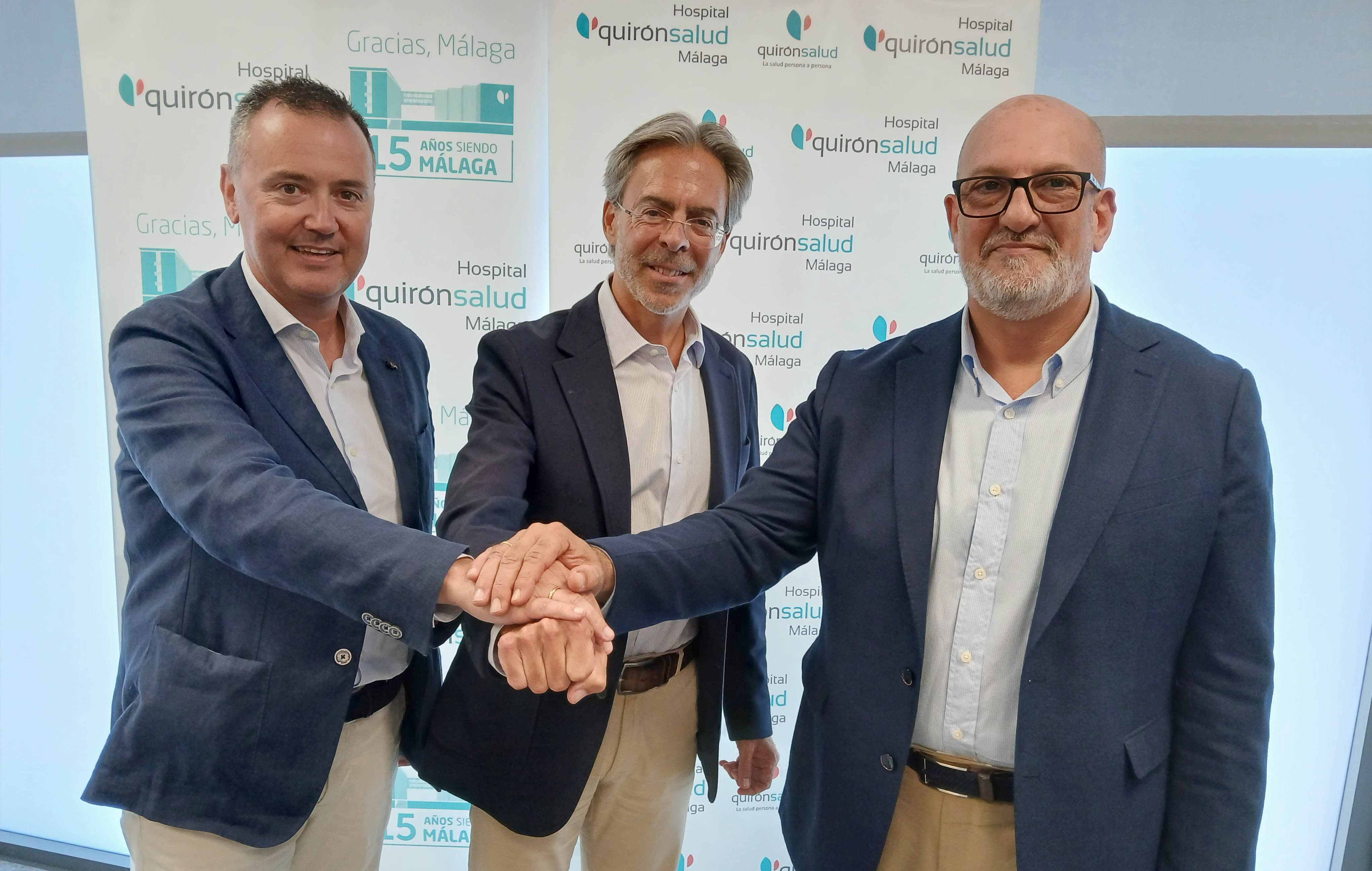 Jorge Gómez, Tomás Urda y Alberto Camas. @Quirónsalud