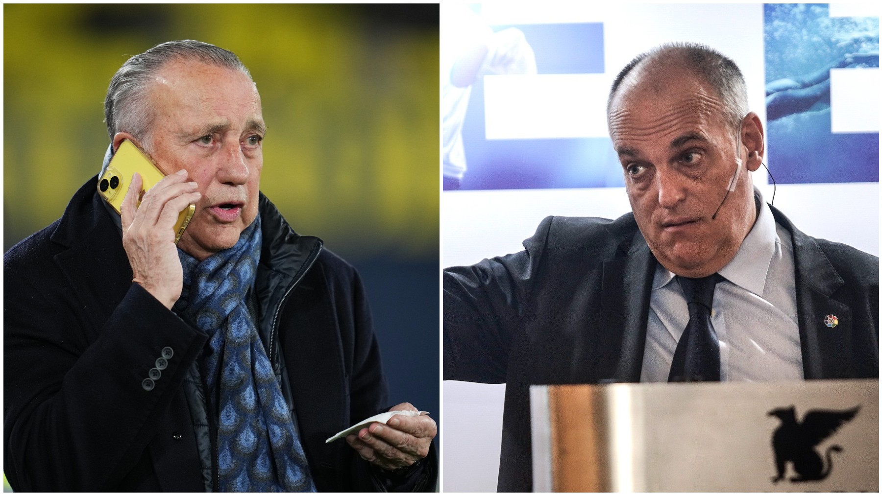 Fernando Roig y Javier Tebas.