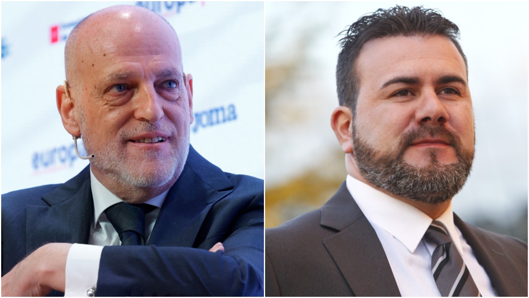 Javier Tebas y Miguel Galán.