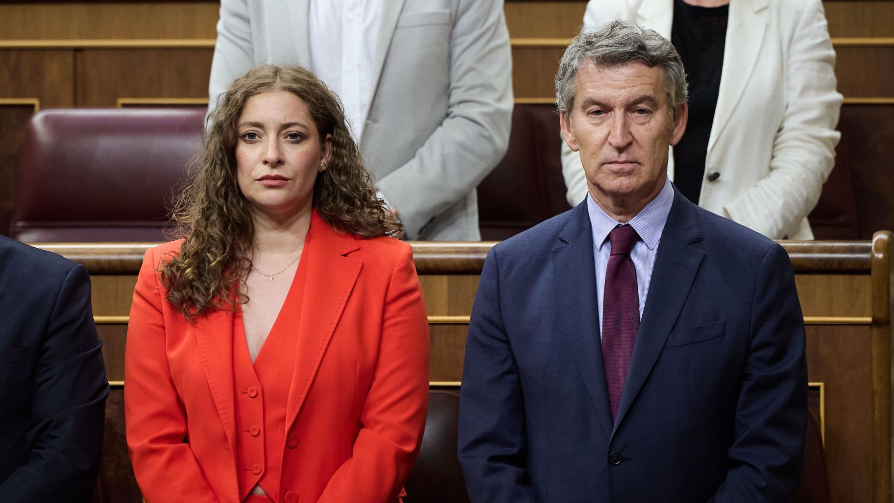Ester Muñoz y Alberto Núñez Feijóo. (EP)