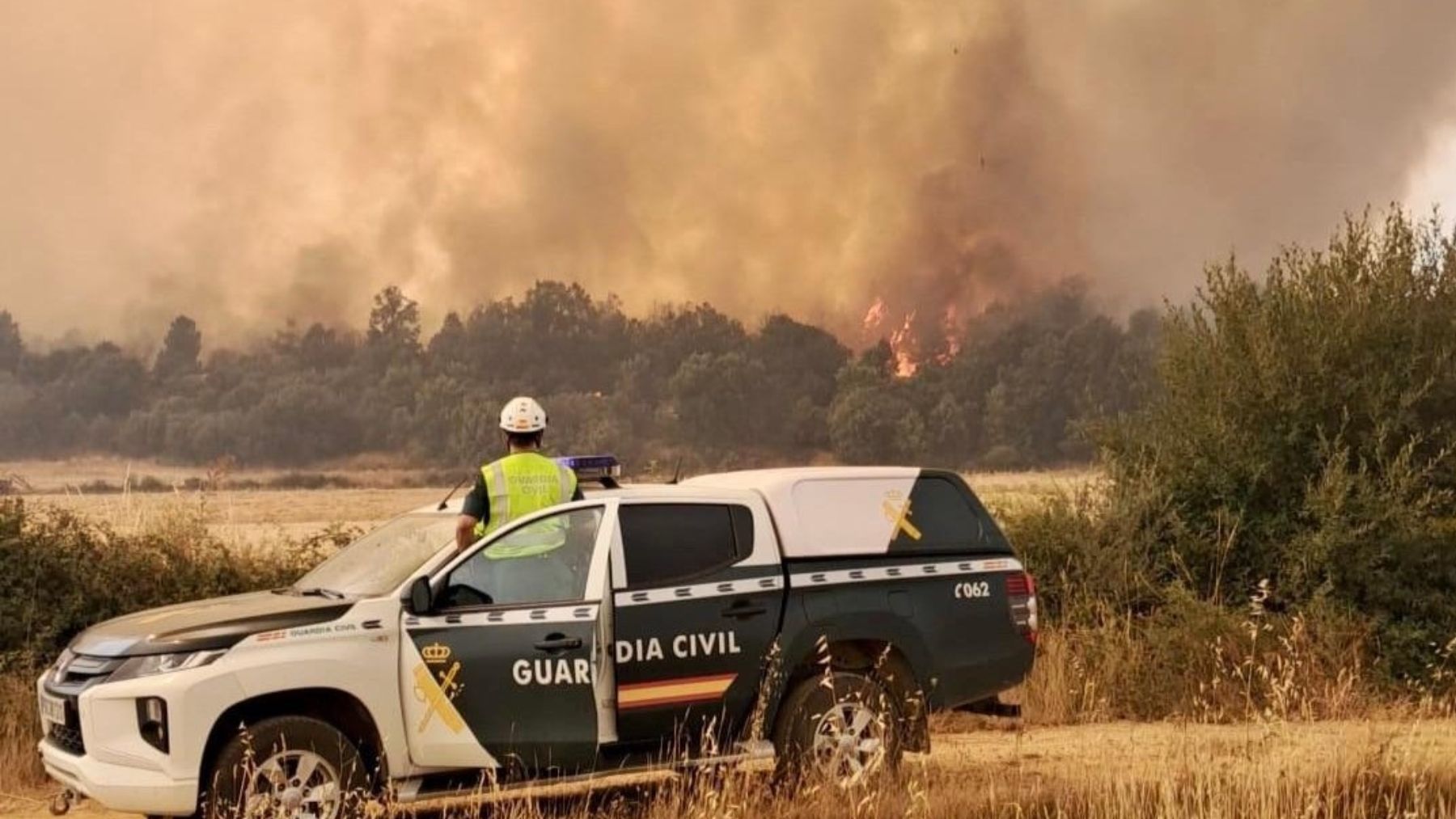 Imagen de uno de los incendios de Zamora. (Ep)