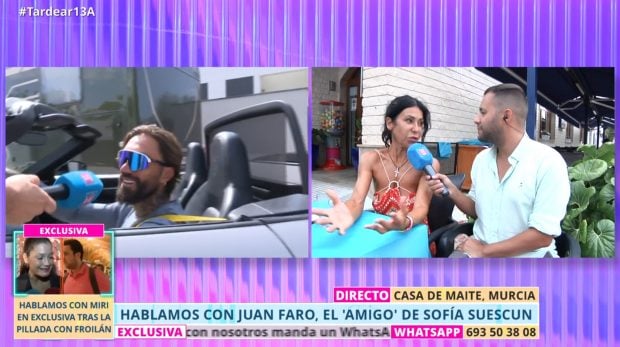 Maite Galdeano se pronuncia en TardeAR. (Mediaset)
