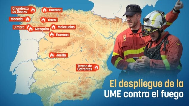 prevención incendios, extinción, mapa UME