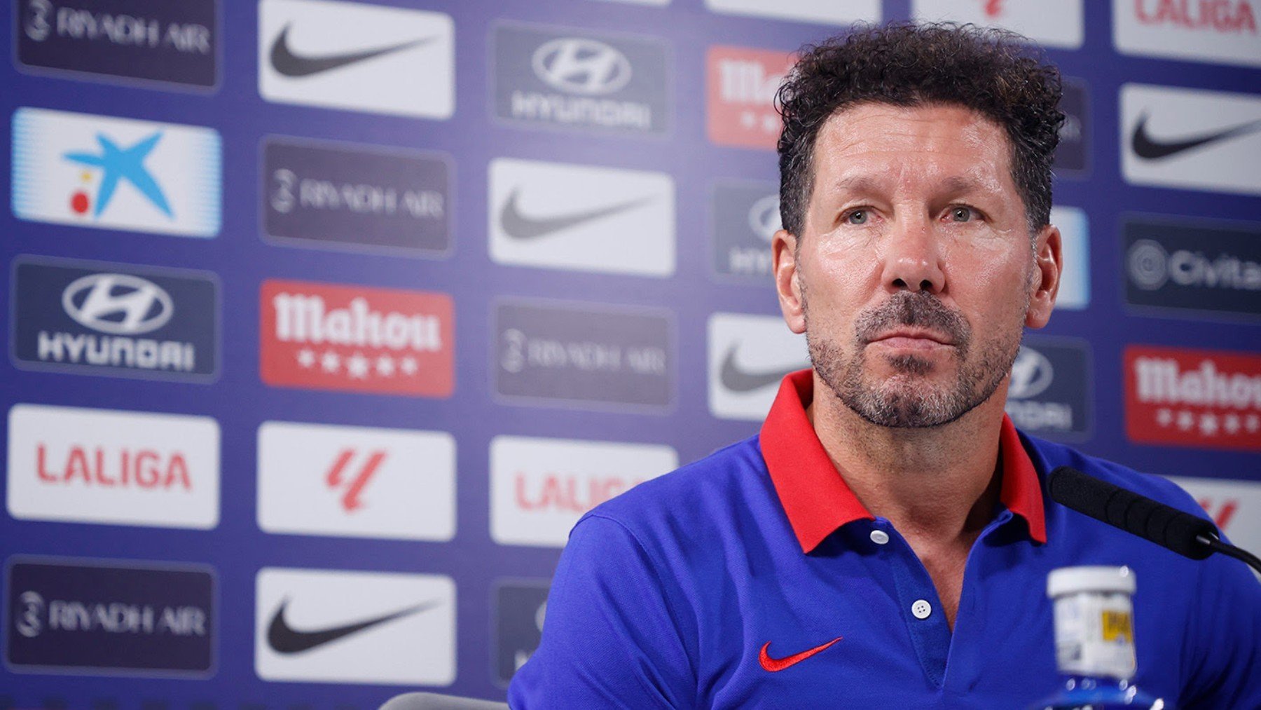 Simeone, en una rueda de prensa.
