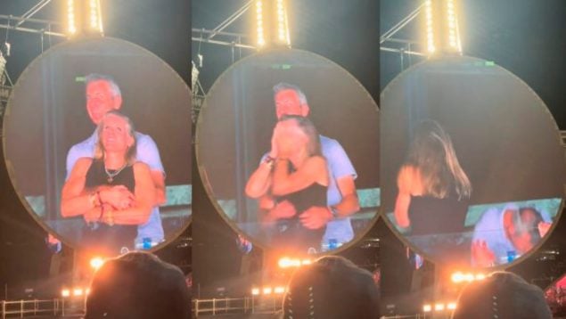 Una pareja se esconde en el concierto de Coldplay. (TikTok)