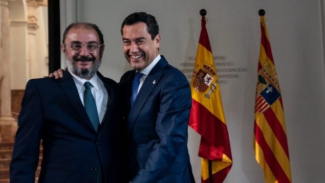 Moreno muestra su «profundo dolor» por la muerte de Lambán, «un hombre de Estado y de principios»