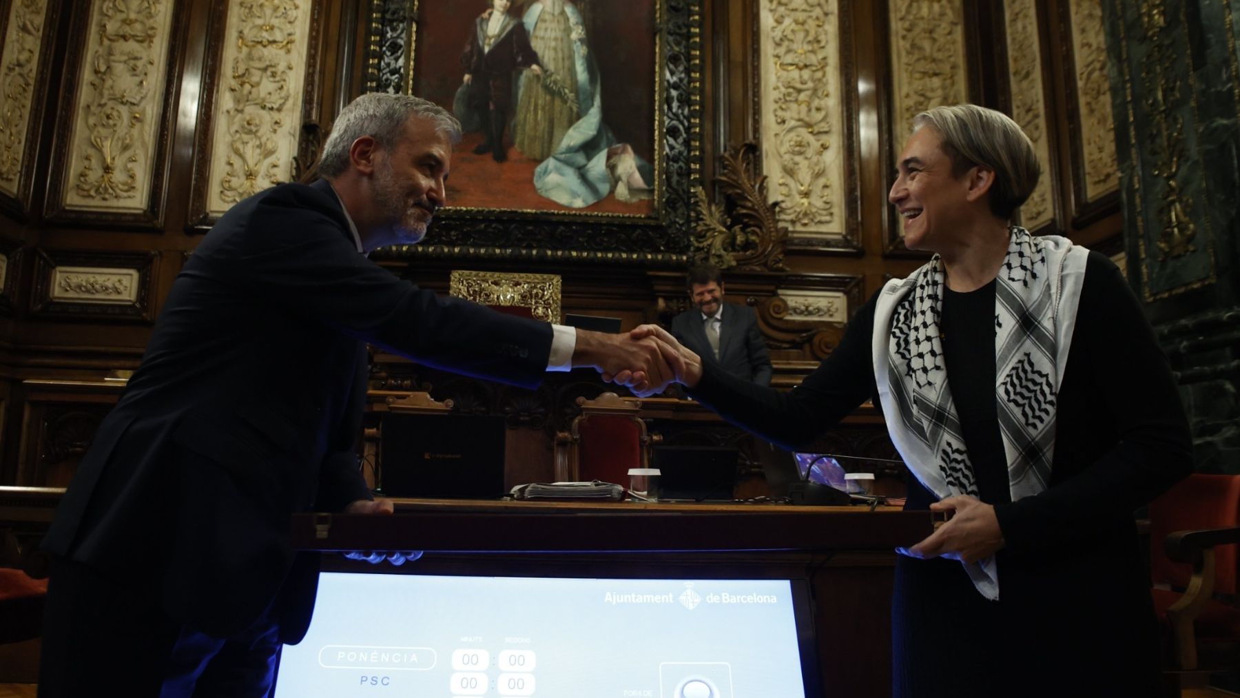 Jaume Collboni y Ada Colau. (EP)