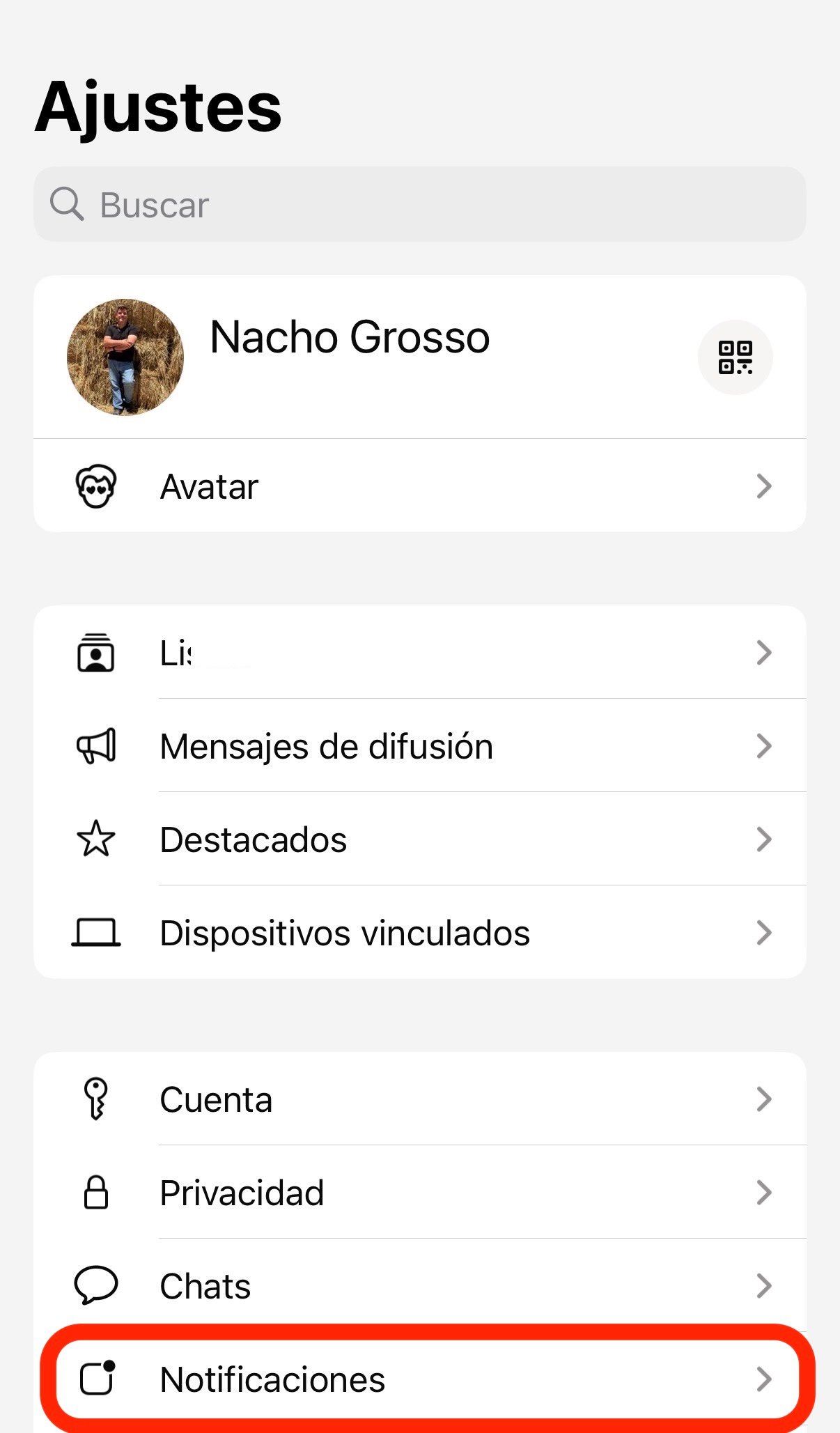 desactivar notificaciones reacciones WhatsApp