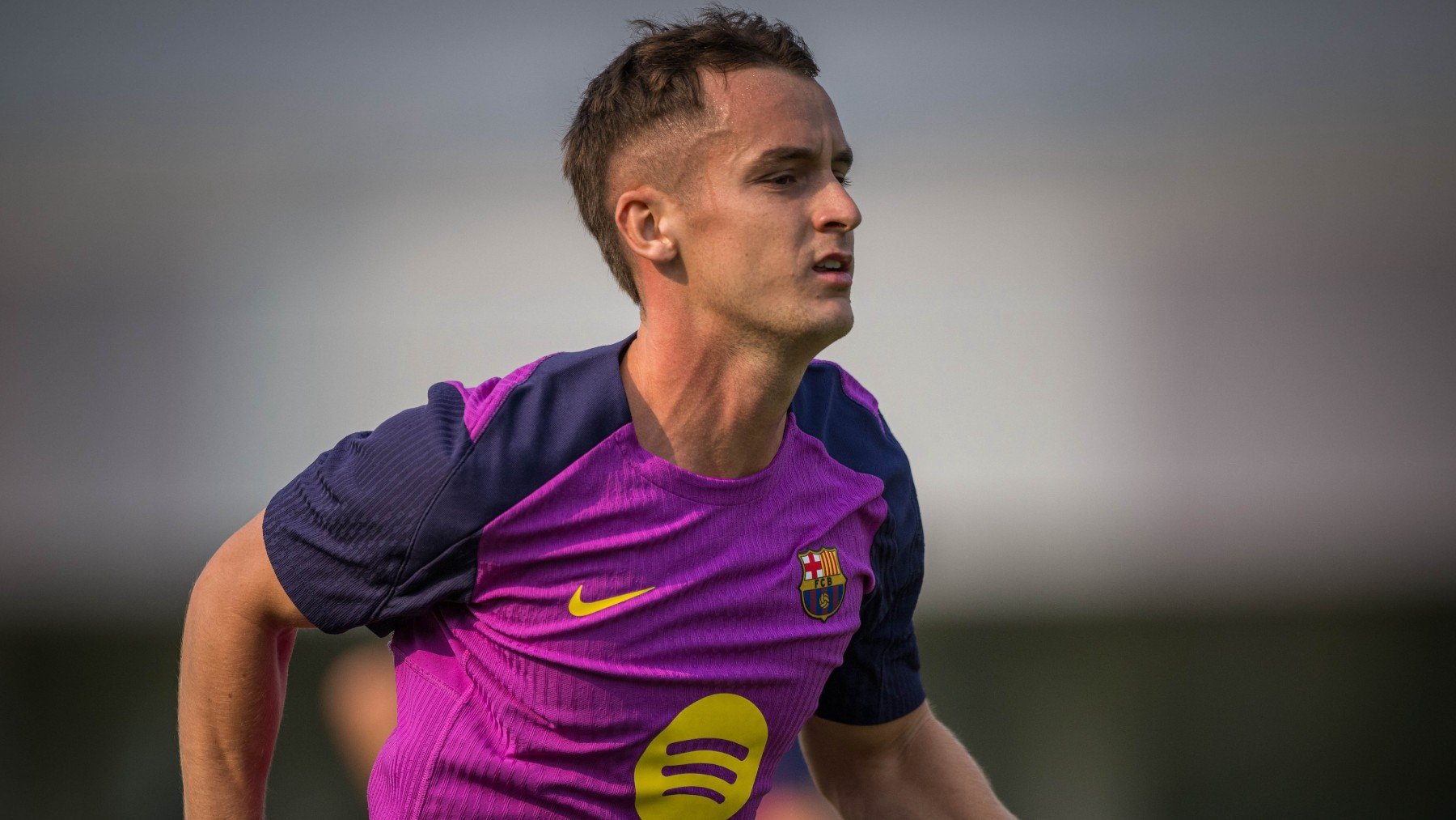 Casadó entrenando con el Barça. (FC Barcelona)
