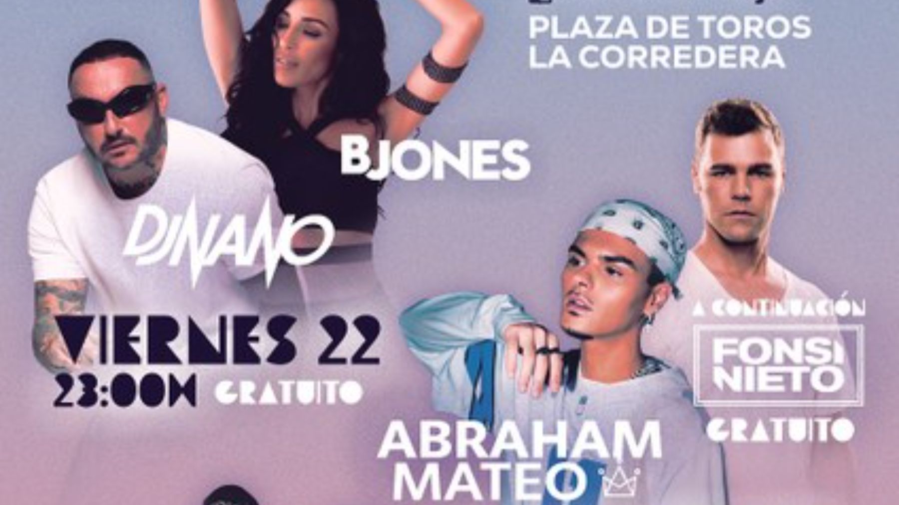 Detalle del cartel  de los conciertos.