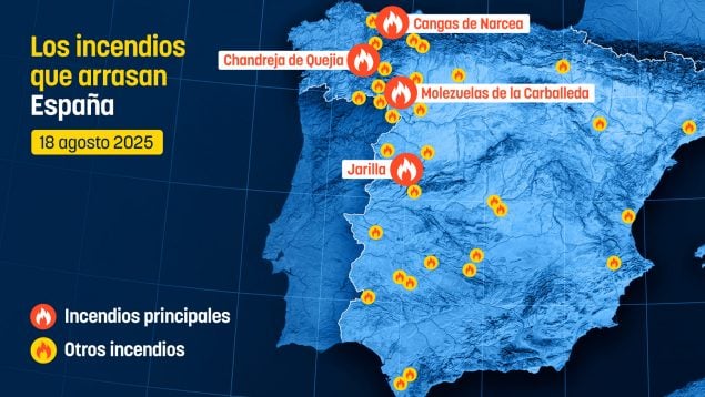 Listado incendios España