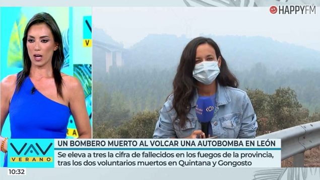 Patricia Pardo junto a una reportera de 'Vamos. a ver' (Mediaset)