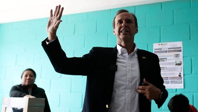 Jorge 'Tuto' Quiroga tras votar en Bolivia. (Foto: Getty)