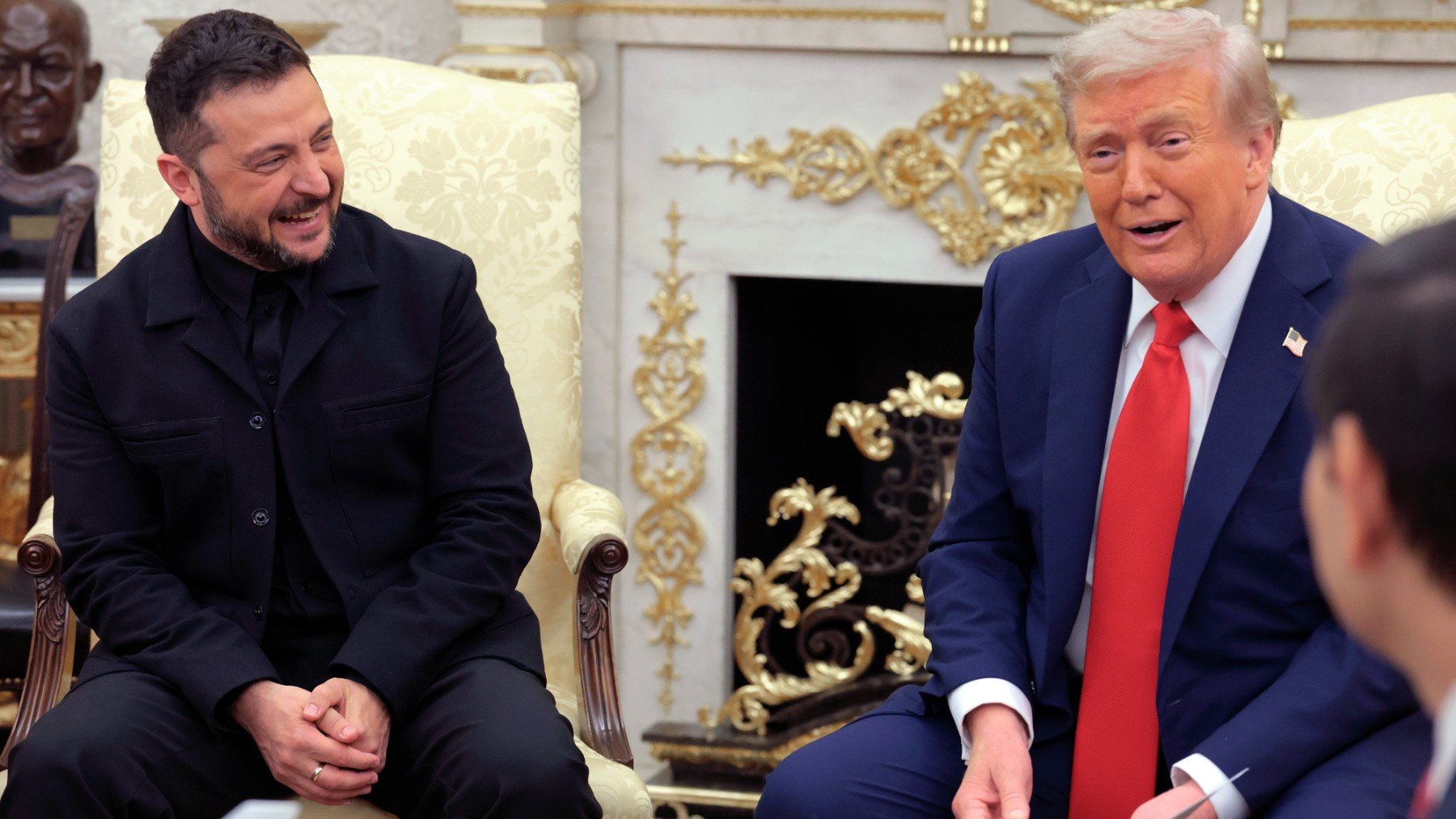 Zelenski bromea con Trump en la Casa Blanca. (Foto_ Getty Images)