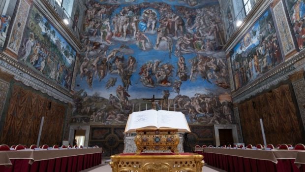 Juicio Final Vaticano restauración