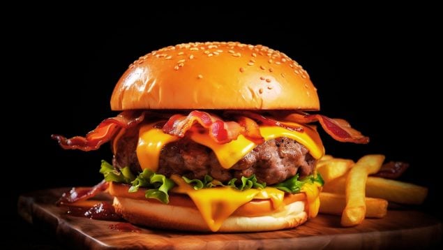 Una hamburguesa