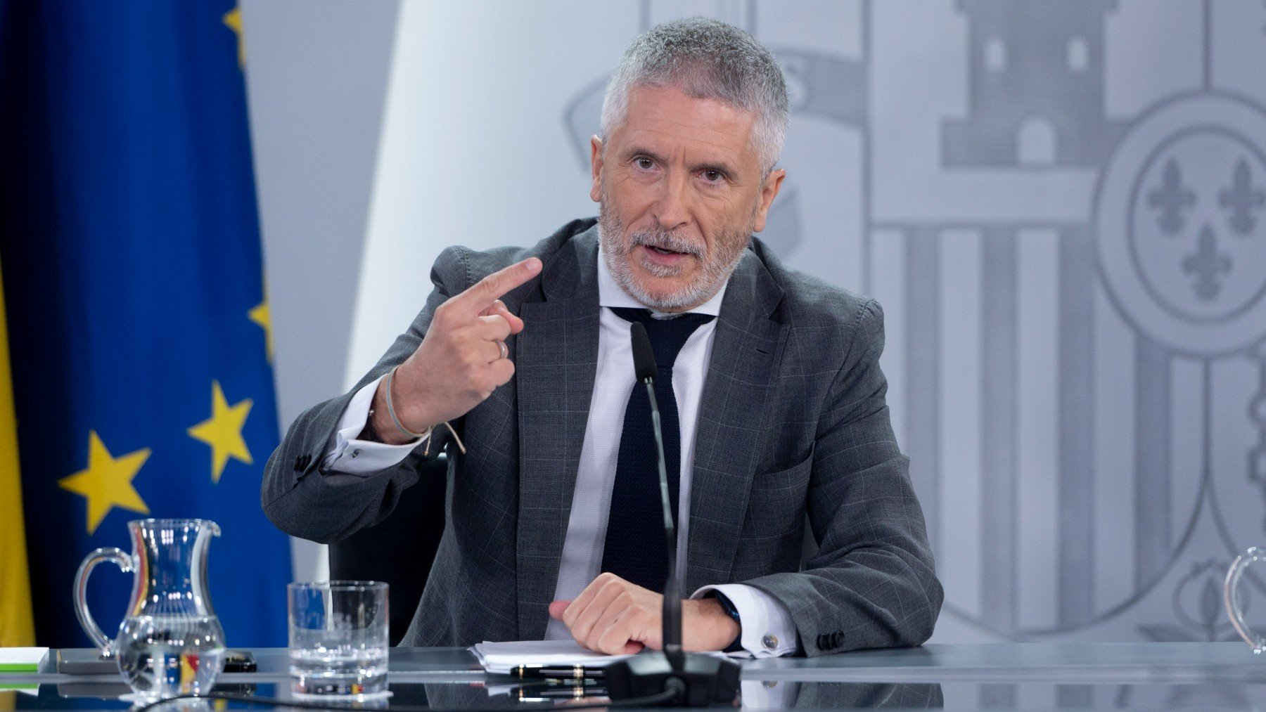 Fernando Grande-Marlaska, en una comparecencia. (EP)