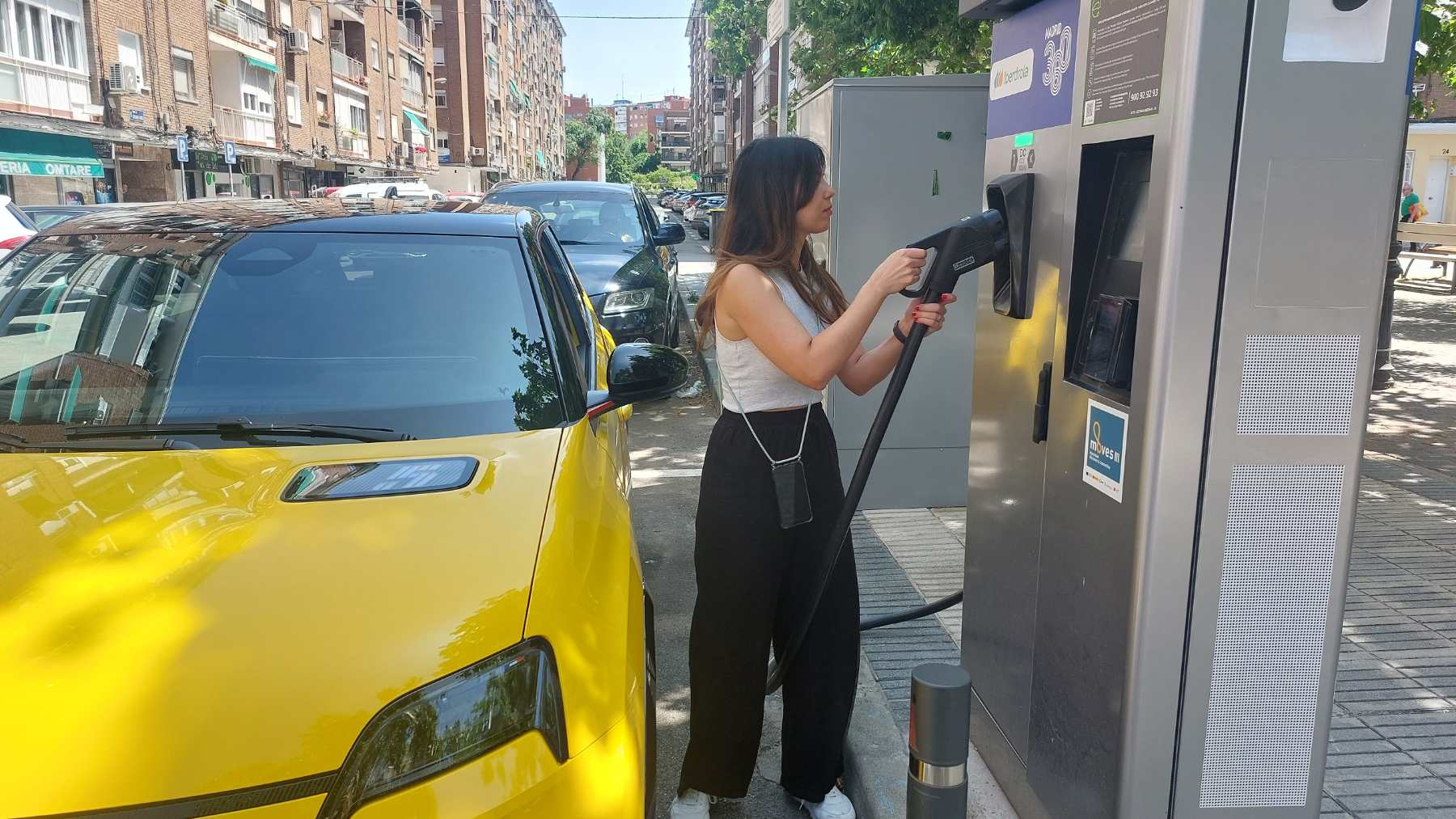 Punto de recarga de Iberdrola en Madrid.