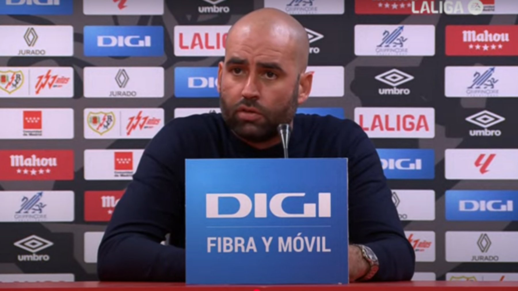 Claudio Giráldez, en rueda de prensa.