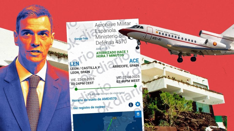 Sánchez moviliza el Falcon para apurar el fin de semana en La Mareta tras visitar los fuegos de Asturias