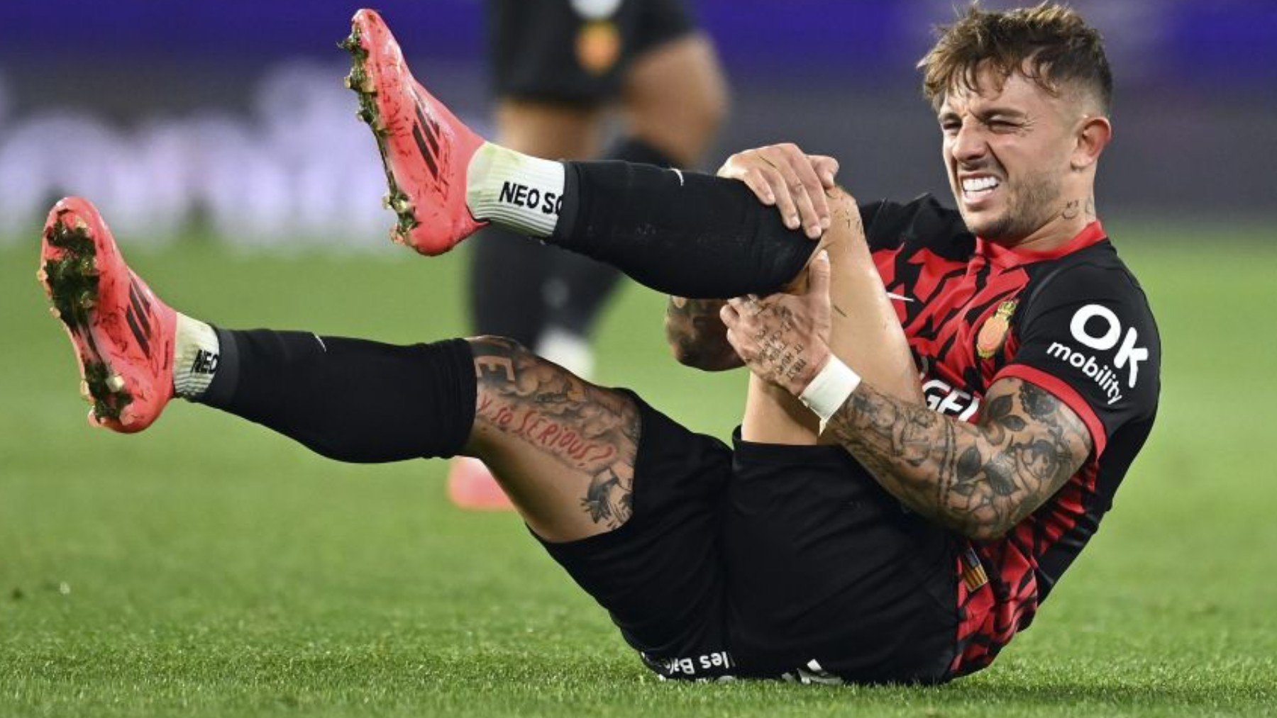 Maffeo, tras sufrir un golpe.