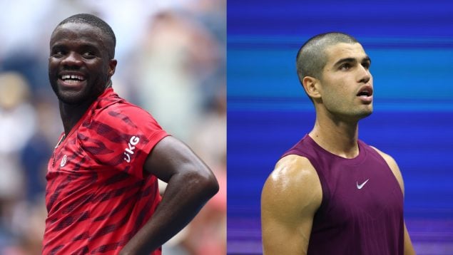 Frances Tiafoe y Carlos Alcaraz.