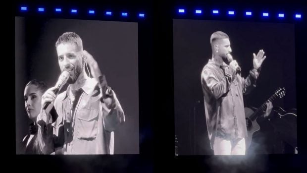 El cantante Maluma durante un concierto en El Salvador (Twitter).