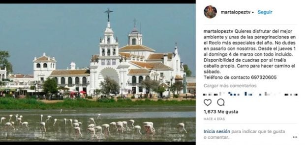 Así es la casa que gestionaba Marta López en la aldea de El Rocío (Instagram).