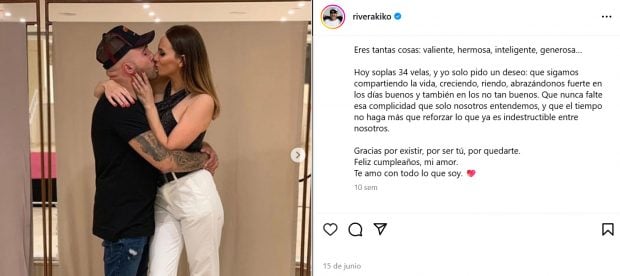 Felicitación de Kiko Rivera a Irene Rosales por su cumpleaños. (Instagram)