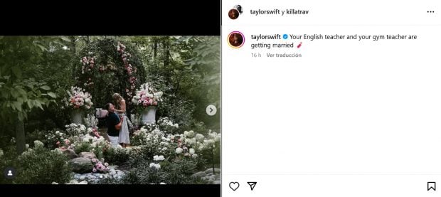 Taylor Swift y Travis Kelce anuncian su compromiso. (Instagram)