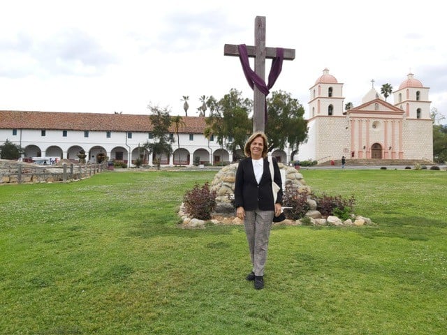 Sonia Valenzuela, durante su estancia en California para elaborar su tesis sobre Junípero Serra.