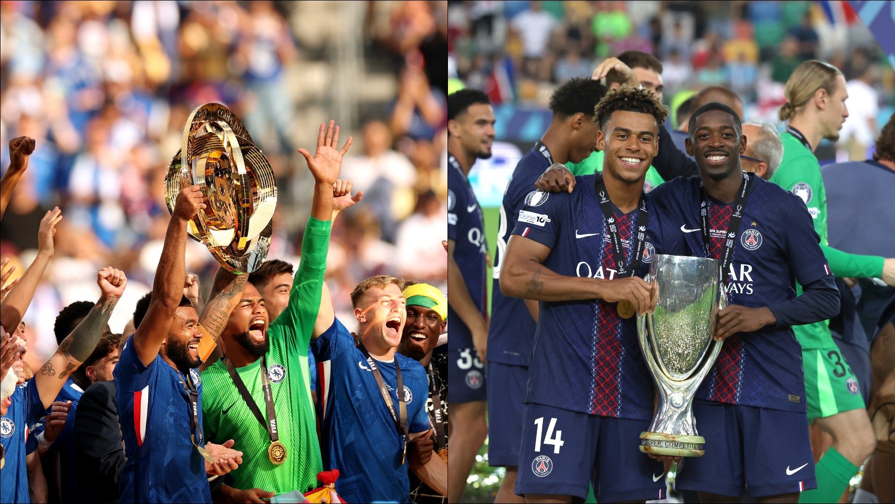 Chelsea y PSG. (Getty)